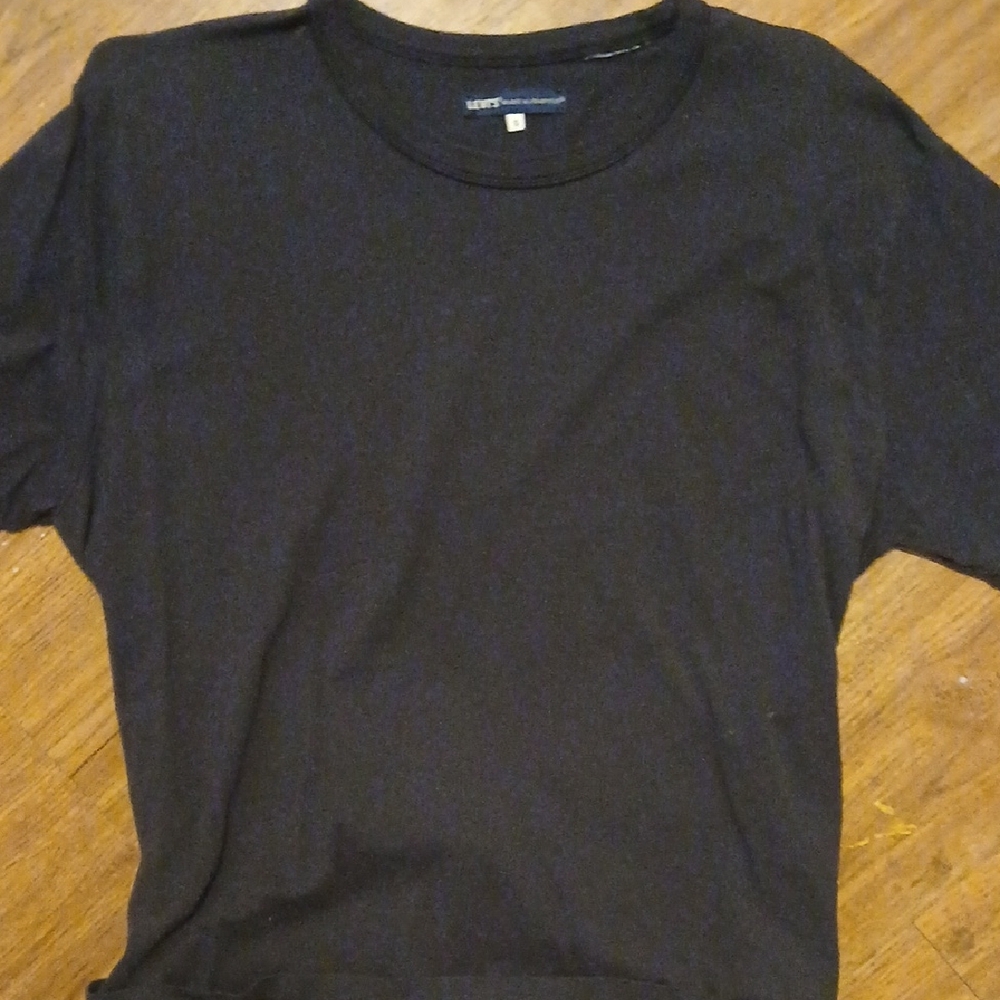 Levis Black Tie Back Tshirt Like New, Womens Small, Loose Fit